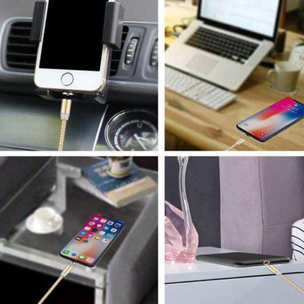 2PCS Magnetic USB-A to USB-C/Micro LED Charging Cable 1M/2M for iPhone Samsung