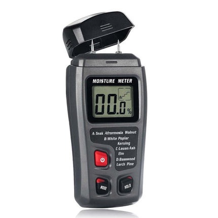 Digital Wood Moisture Meter 2-Pin Damp Detector for Firewood Testing