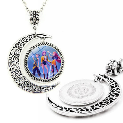 Demon Hunters Pendant Necklace, Sweater Chain Decor Accessory