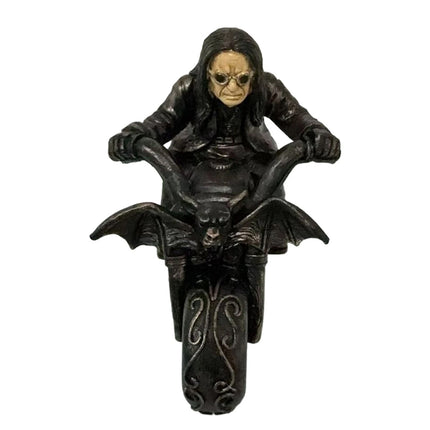 Retro Motorcycle Rider Statue Ozzy Figurine Desk Fan Decor