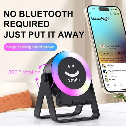 4 in 1 Wireless Induction Bluetooth Speaker Rechargeable Bracket Speaker