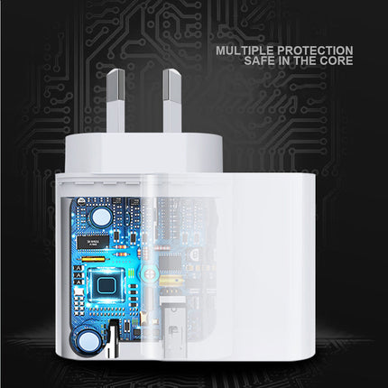 20W Dual USB-A Type-C Fast Charger Adaptor QC3.0 for iPhone Android SAA