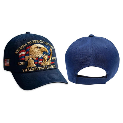 America 250th Anniversary Cap 1776-2026 USA Patriotic Hat Adjustable