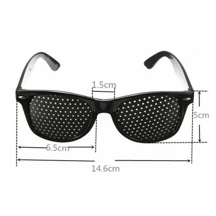 2 Pair Stenopeic Pinhole Glasses Antifatigue Vision Improver Sunglasses