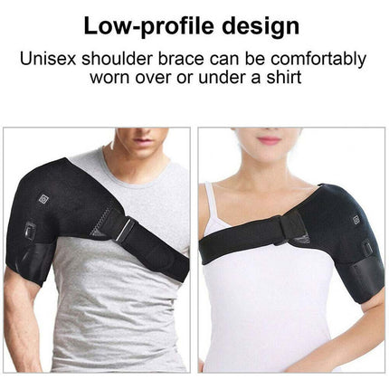 USB Heating Shoulder Pad Joint Pain Relief Heated Brace Support Wrap