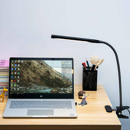 Flexible USB Clip-On Reading Lamp, LED Bedside Desk Light for Night