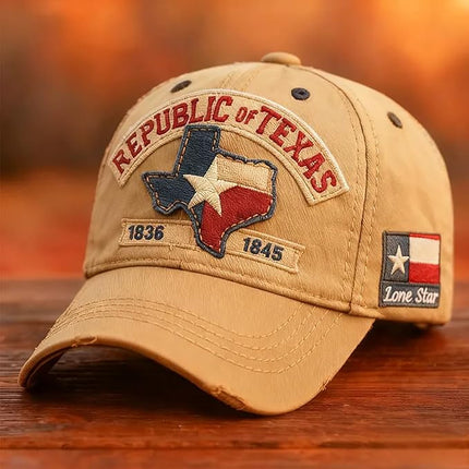 Unisex Texas Republic Baseball Cap 1836-1845 Lone Star Legacy Hat