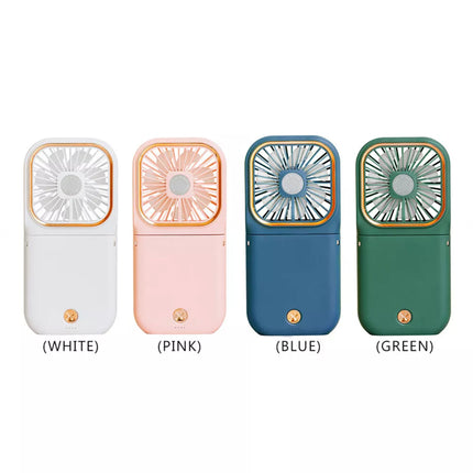 Portable Neck & Handheld Fan, USB Rechargeable Folding Cooling Fan