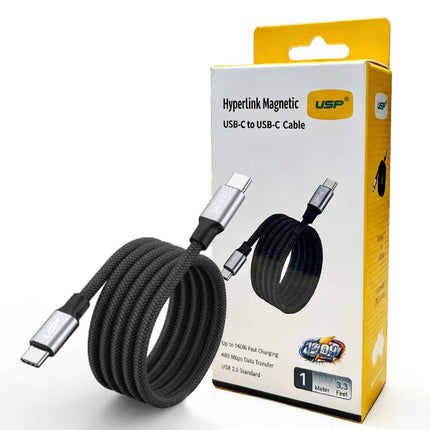 Magnetic 1M USB-C Cable 140W Super Fast Charging for iPhone Samsung