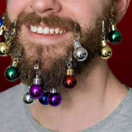 10Pcs Mixed Christmas Beard Hair Baubles Mini Festive Clip Decoration Gift Set