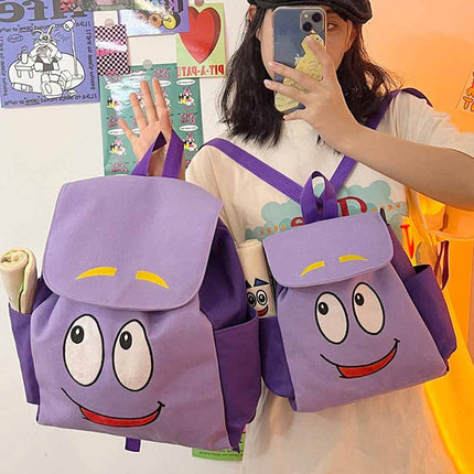 Dora the Explorer Backpack Purple Rescue Bag with Map Gift