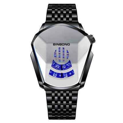 Men's Designer Style Watch Funky Trendy Fashion Wristwatch Strap Adjuster