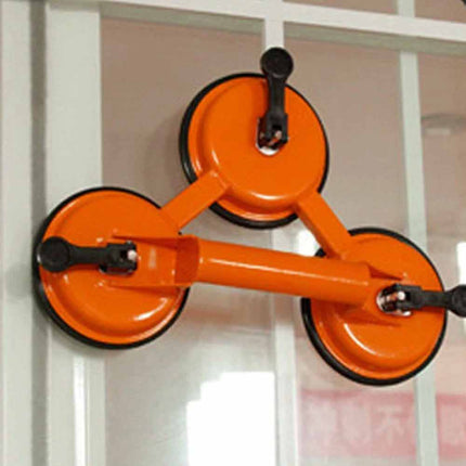 1x Triple Suction Cup Pad Lifter 75kg Sucker Plate Glass Tile Mirror