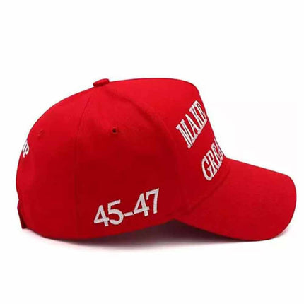 New Trump 2024 Red MAGA Hat 45-47 Baseball Cap, Great Again