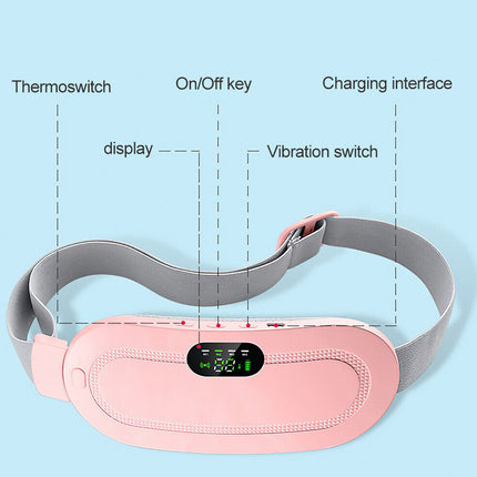 Electric Menstrual Cramp Relief Belt Heating Pad Massage Period Pain Therapy