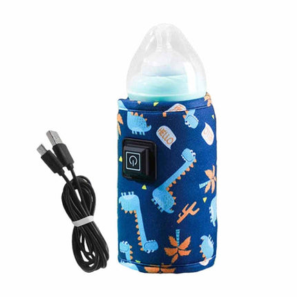 USB Travel Baby Bottle Warmer Bag, Portable Thermostat Milk Heater