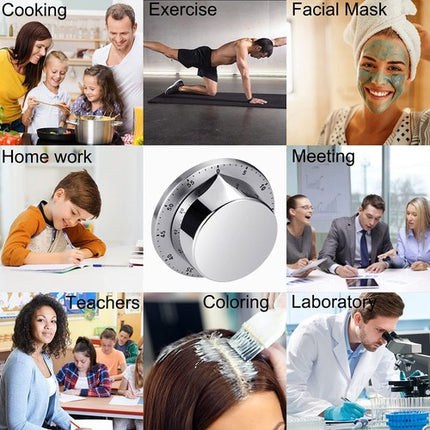 Magnetic Mechanical Kitchen Timer Loud Alarm Chef Cooking Clock