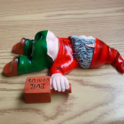 Funny Drunk Dwarf Garden Gnome Statue Rude Passed Out Patio Ornament