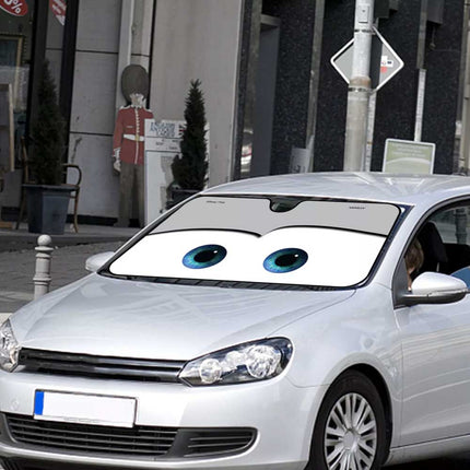 Car Windshield Sun Shade Cartoon Eye Visor SUV Front Window Cover