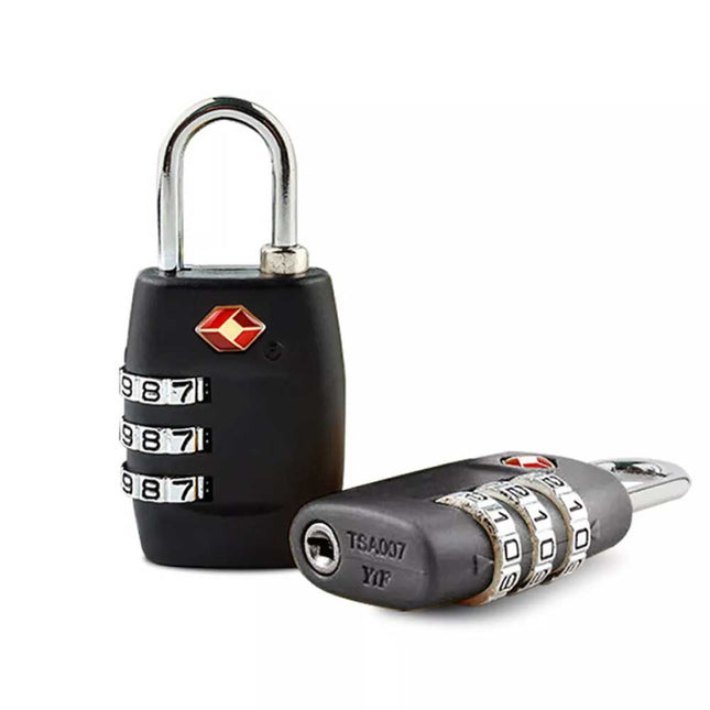 2-Pack 3-Dial Travel Luggage Combination Padlock for Suitcase