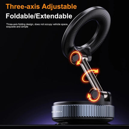 Electric Magnetic Car Phone Holder Vacuum Suction Cup 360° Rotation Mount