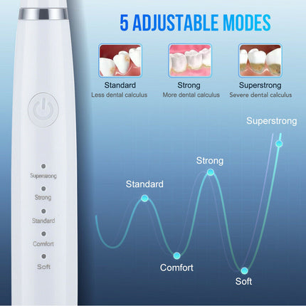 6in1 Ultrasonic Electric Toothbrush Teeth Stains Plaque Remover Cleaner