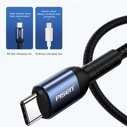 PISEN 100W Type-C to Type-C PRO Charger Cable, PD3.1 Gen2, 1M