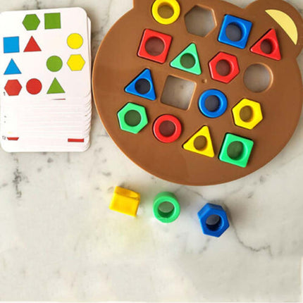 Shape Matching Board Game Color Sensory Educational Toy Quick Matching