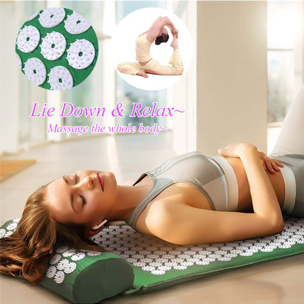 Non-slip Acupressure Yoga Mat, Spike Massage Cushion for Pilates & Fitness