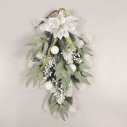 Christmas Door Wreath Xmas Wall Hanging Garland Flower Party Decor