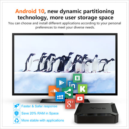 X96Q Android TV Box Allwinner H313 Single WIFI, Android 10, 4K HD