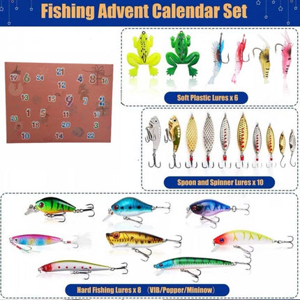 Christmas Fishing Tackle Advent Calendar 24 Day Surprise Countdown