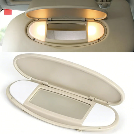 Sun Visor Vanity Mirror Cover for R55 R56 R60 2007-2014 Beige Gray