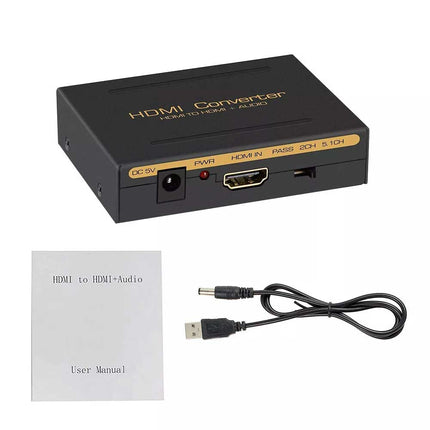 4K 60Hz HDMI Audio Splitter Optical SPDIF RCA L R Extractor Converter
