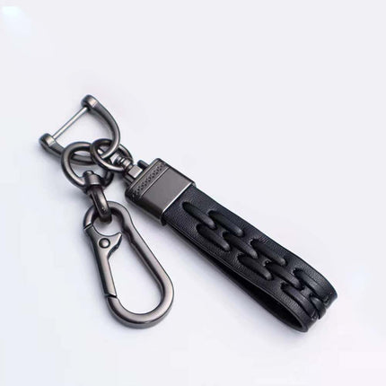 Premium Genuine Leather Car Key Keyring & Stylish Keychain
