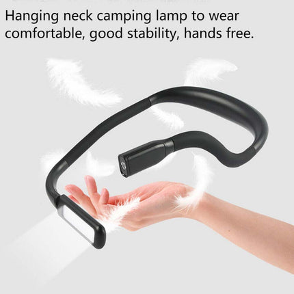 2000mAh USB Rechargeable LED Neck Reading Light, Hands-Free Bed Lamp