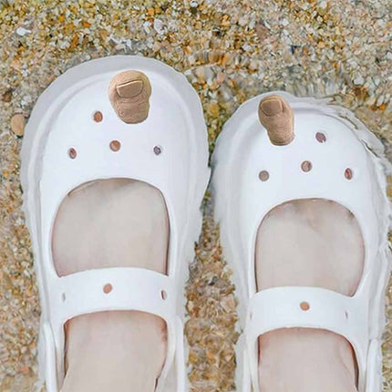 2PC 3D Funny Toe Shoe Charms, Hairy Big Toe Clog Decor Unique DIY Accessory