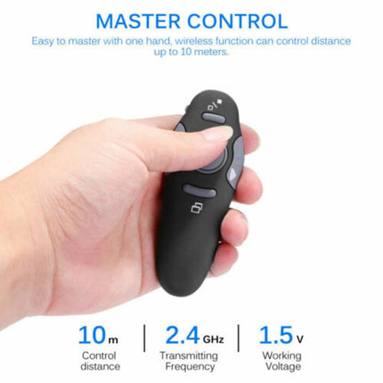 Wireless USB Laser Pointer Remote Control for PowerPoint Presentations