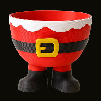 3D Printed Christmas Feet Bowl, Santa & Elf Red Candy Holder Gift