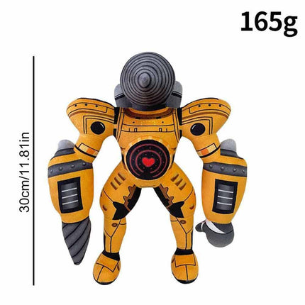 30cm Titan Drill Man & Clockman Plush Toy Set, Soft Stuffed Dolls Gift