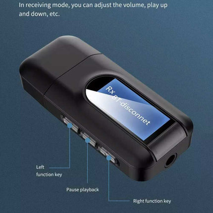 4-in-1 Bluetooth 5.0 Wireless Audio Adapter with 3.5mm & USB for TV/Car