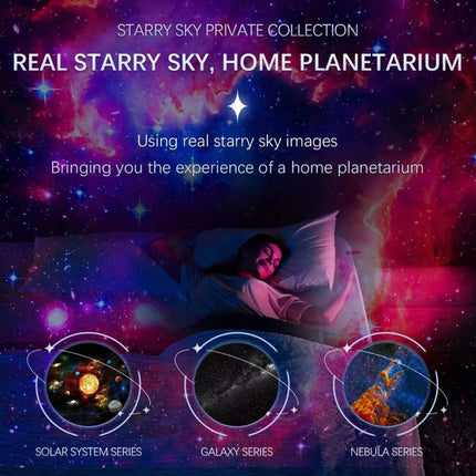 Astronaut Rocket Galaxy Projector Star Sky Night Light 12 Films Space