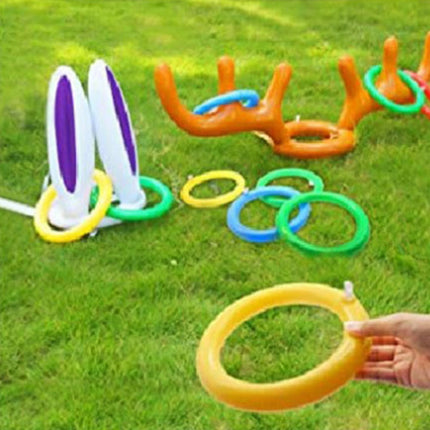 21 Piece Easter Inflatable Bunny Ears Toss Game Family Party Decor