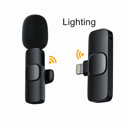Wireless Lavalier Mini Mic for Android iPhone iPad Vlog Live Streaming