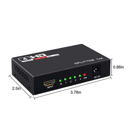 4-in-1 1080P HDMI Female to Female Splitter Converter USB Hub Adapter