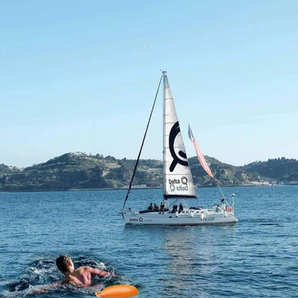 Inflatable Swim Buoy & Dry Bag, Open Water Tow Float, PVC Storage
