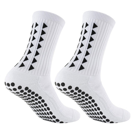 White Sports Grip Socks 4 Pairs Football Rugby Anti Slip Non Slip Unisex