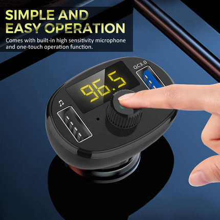 Bluetooth 5.0 FM Transmitter Car Kit Wireless Dual USB Charger MP3 Player
