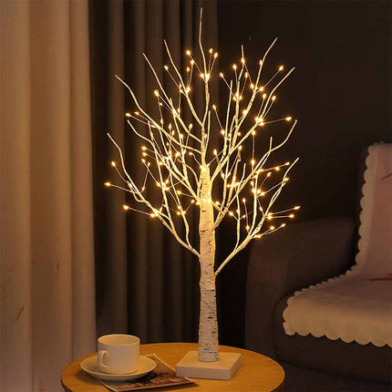 60CM 144 LED Birch Twig Tree Table Light, Warm Desktop Dinner Lamp