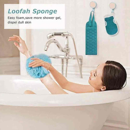 Exfoliating Body Scrubber – Back Scrubber, Bath Glove & Shower Set